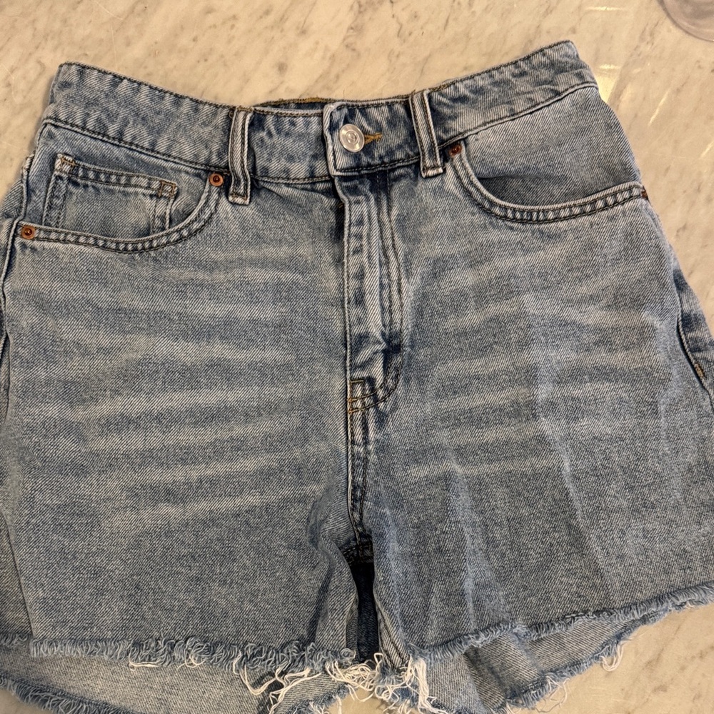 H&M high waist denim cutoffs jean shorts